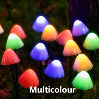 Led Solar String Light Tuin Decoratie Paddestoel Lichten IP65 Waterdichte Guirlande Patio Decor Outdoor Solar Lights Fairy Licht Multicolour / 3.8M 12LEDs