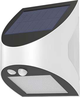 LED Solar Tuinverlichting met Sensor - Wandlamp op Zonne-energie met Bewegingssensor - Brinton Solara - 3W 240lm - Helder/Koud Wit 6500K - IP54 - Wit
