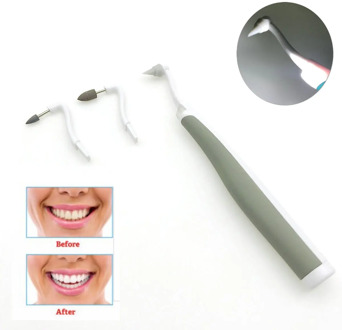 LED Sonic Tooth Polisher Teeth Stain Eraser Burnisher Tartar Plaque Remover Kit