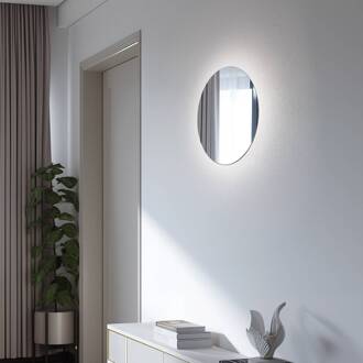LED-spiegel Ring L, Ø 39 cm, glas, warmwit