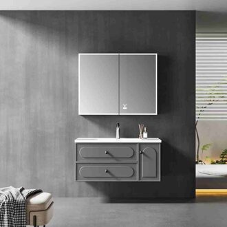 LED Spiegelkast - Afimera Zeyn 80x70 cm - Dimbaar - Witte Afwerking - IP44 Gecertificeerd Helder/Koud wit