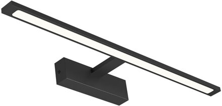 LED Spiegellamp - Brinton Armin - 12W 900lm - Helder/Koud Wit 6000K - IP44 - Rechthoek - Zwart