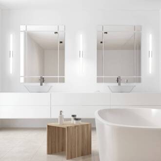 LED spiegellamp Lichtbalk, chroom chroom, opaal