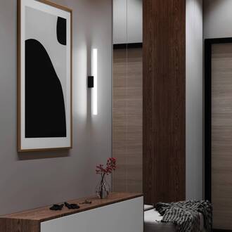 LED spiegellamp Lichtbalk, zwart mat matzwart, opaal