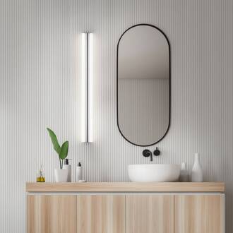 LED spiegellamp LOOM, lengte 90 cm, chroom, IP44