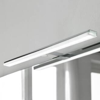 LED spiegellamp Pandora, chroom, breedte 60,8 cm