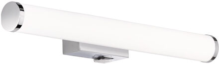 LED Spiegelverlichting - Trion Matero - 4W - Spatwaterdicht IP44 - Warm Wit 3000K - Glans Chroom - Aluminium Zilverkleurig