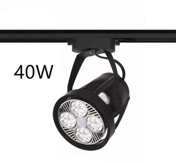 Led Spoor Licht 360 Dergee Rotatie Verstelbare Led Rail Spot Led Lamp Indoor Kleding Winkel Geleid Spoor Armaturen 40W zwart / wit