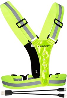 Led sportvest - oplaadbaar - fluorgeel