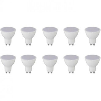 LED Spot 10 Pack - Aigi - GU10 Fitting - 8W - Helder/Koud Wit 6400K