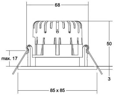 LED spot BB21 IP65 aan/uit aansluitdoos structuur wit
