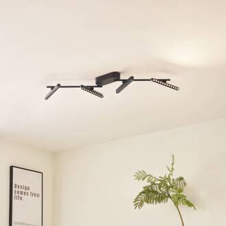 LED spot Eldrin, zwart, 4-lamps, lichtpunten