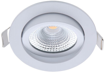 LED Spot - Inbouwspot - ED-10028 - 5W - Waterdicht IP54 - Dimbaar - Warm Wit 2700K - Mat Wit - Aluminium - Rond