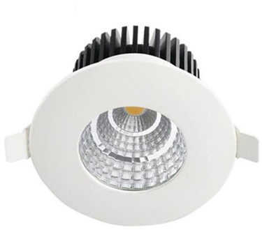 LED Spot - Inbouwspot - Rond 6W - Waterdicht IP65 - Natuurlijk Wit 4200K - Mat Wit Aluminium - Ø90mm