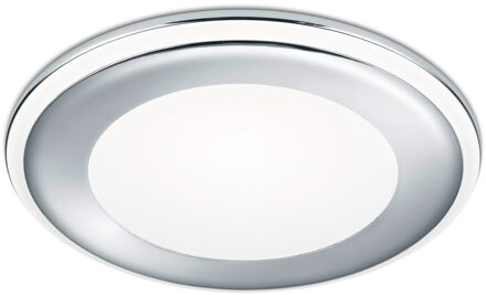 LED Spot - Inbouwspot - Trion Auran - 10W - Warm Wit 3000K - Rond - Mat Chroom - Kunststof Zilverkleurig