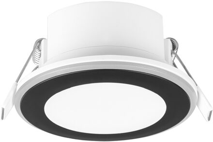 LED Spot - Inbouwspot - Trion Auran - 5W - Warm Wit 3000K - Rond - Mat Zwart - Kunststof