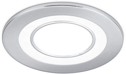 LED Spot - Inbouwspot - Trion Cynomi - 5W - Warm Wit 3000K - Rond - Mat Chroom - Kunststof - Ø80mm Zilverkleurig