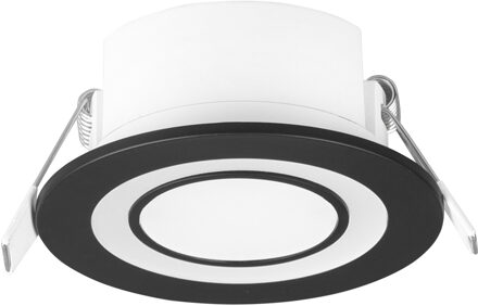 LED Spot - Inbouwspot - Trion Cynomi - 5W - Warm Wit 3000K - Rond - Mat Zwart - Kunststof - Ø80mm