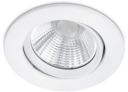 LED Spot - Inbouwspot - Trion Paniro - Rond 5W - Dimbaar - Warm Wit 3000K - Mat Wit - Aluminium - Ø80mm