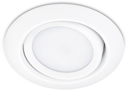 LED Spot - Inbouwspot - Trion Roluno - 5W - Warm Wit 3000K - Rond - Mat Wit - Aluminium - Ø80