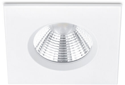 LED Spot - Inbouwspot - Trion Zagrona - 5W - Waterdicht IP65 - Dimbaar - Warm Wit 3000K - Mat Wit - Aluminium - Vierkant