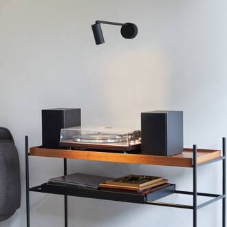 LED spot Iris, zwart, aluminium, Ø 4,5 cm