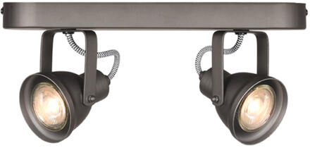 LED Spot Max 2-Light 30 x 8,5 x 15,5 cm - Burned Steel Zilver