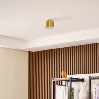 LED spot Nivoria, 11 x 8,8 cm, goudkleurig, aluminium