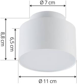 LED spot Nivoria, 11 x 8,8 cm, zandwit, aluminium