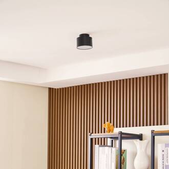 LED spot Nivoria, 11 x 8,8 cm, zandzwart, aluminium