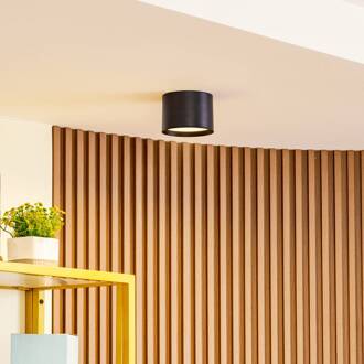 LED spot Nivoria, Ø 12 cm, 15 W, zwart, metaal