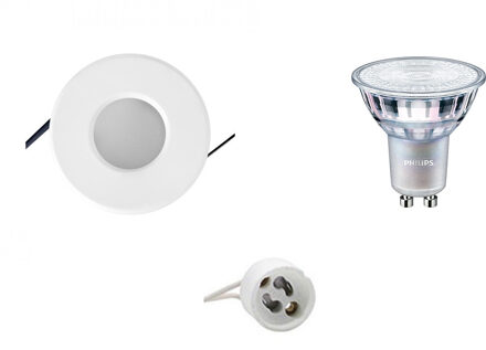 LED Spot Set - Aigi - GU10 Fitting - Waterdicht IP65 - Inbouw Rond - Mat Wit - Ø82mm - Philips - MASTER 927 36D VLE