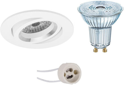 LED Spot Set - LEDVANCE Parathom PAR16 927 36D - Pragmi Aerony Pro - GU10 Fitting - Dimbaar - Inbouw Rond - Mat Wit