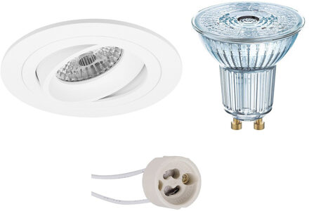 LED Spot Set - LEDVANCE Parathom PAR16 927 36D - Pragmi Alpin Pro - GU10 Fitting - Dimbaar - Inbouw Rond - Mat Wit