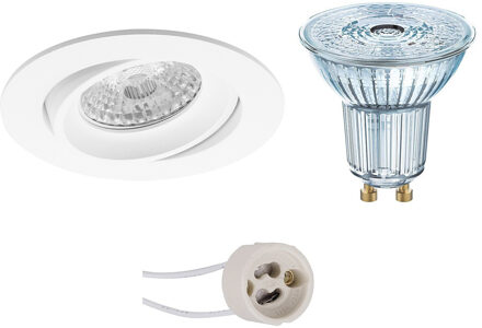 LED Spot Set - LEDVANCE Parathom PAR16 927 36D - Pragmi Delton Pro - GU10 Fitting - Dimbaar - Inbouw Rond - Mat Wit