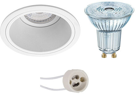 LED Spot Set - LEDVANCE Parathom PAR16 927 36D - Pragmi Minko Pro - GU10 Fitting - Dimbaar - Inbouw Rond - Mat Wit