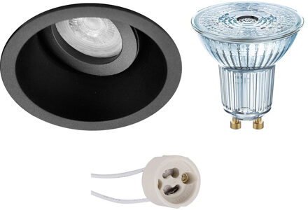 LED Spot Set - LEDVANCE Parathom PAR16 927 36D - Pragmi Zano Pro - GU10 Fitting - Dimbaar - Inbouw Rond - Mat Zwart