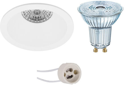 LED Spot Set - OSRAM Parathom PAR16 927 36D - Pragmi Pollon Pro - GU10 Fitting - Dimbaar - Inbouw Rond - Mat Wit - 3.7W