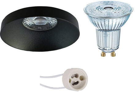 LED Spot Set - OSRAM Parathom PAR16 927 36D - Pragmi Vrito Pro - GU10 Fitting - Dimbaar - Inbouw Rond - Mat Zwart - 3.7W