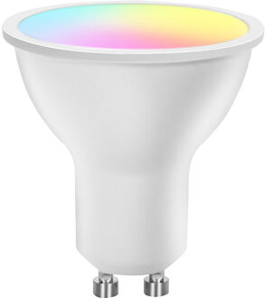 LED Spot - Smart LED - Aigi Lexus - 4.9W - GU10 Fitting - Slimme LED - Wifi LED + Bluetooth - RGB + Aanpasbare Kleur - Mat Wit - Kunststof Helder/Koud wit;Warm wit;RGB;Natuurlijk wit