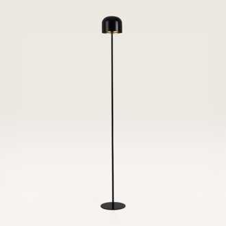 LED Staande lamp Ariello nero xl - Zwarte paddenstoel lamp voor binnen, zowel dim- als oplaadbaar