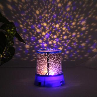 LED starry nachtlampje projectielamp baby slaap kinderen LED projectie tafellamp KidsToys kerstcadeau paars