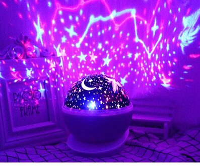 LED starry nachtlampje projectielamp baby slaap kinderen LED projectie tafellamp KidsToys kerstcadeau Pegasus paars licht