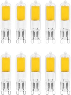 LED stiftlamp, G9, 2,2W, 3000K, set van 10 duidelijk