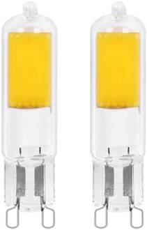 LED stiftlamp, G9, 2,2W, 3000K, set van 2 duidelijk