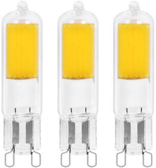 LED stiftlamp, G9, 2,2W, 3000K, set van 3 duidelijk