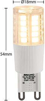 LED stiftlamp, G9, set van 10, 4,5 W, 2.700 K