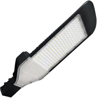 LED Straatlamp - Orny - 200W - Helder/Koud Wit 6400K - Waterdicht IP65 - Mat Zwart - Aluminium