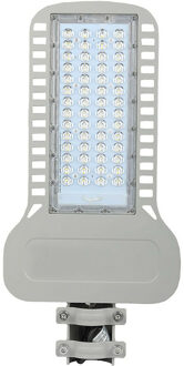 LED Straatlamp Slim - Viron Unato - 100W - Natuurlijk Wit 4000K - Waterdicht IP65 - Mat Grijs - Aluminium