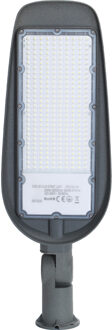 LED Straatlamp - Straatverlichting - Aigi Animo - 200W - Helder/Koud Wit 6500K - Waterdicht IP65 - Mat Grijs - Aluminium